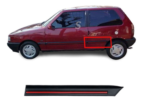 Bagueta Guardabarro Trasero Izquierdo Fiat Uno 3p Vira Roja