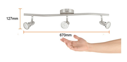 Imagen 5 de 8 de Luminaria Triple Spot Dirigible Tecnolite 18w Base Gu10