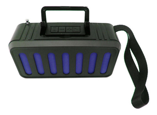 Parlante Bluetooth Recargable Linterna Solar Ranuras Color Azul