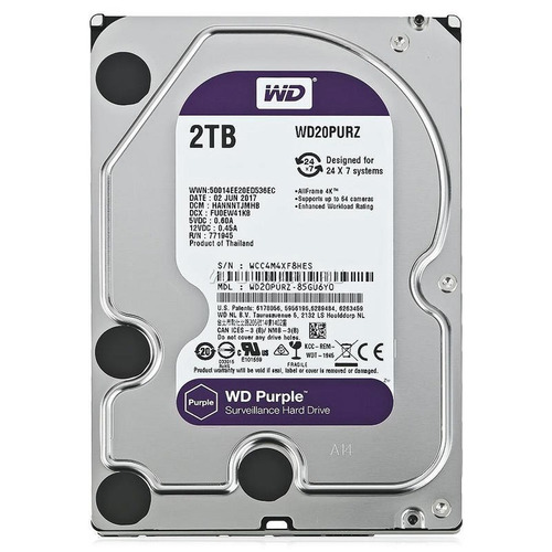 Disco Rigido Western Digital Purple 2tb 64mb Sata 6 Gb