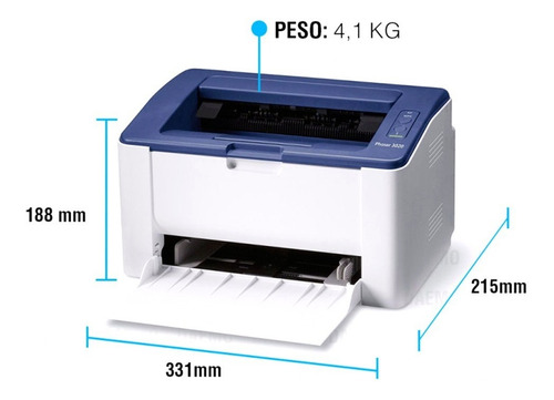 Impresora Laser Outlet Xerox 3020 Monocromatica Wifi