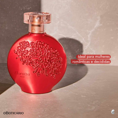 Floratta Red Colônia 75ml E Miniatura Red Blosson 30ml + Loção Corporal 75ml. Estojo Presente De Natal O Boticário