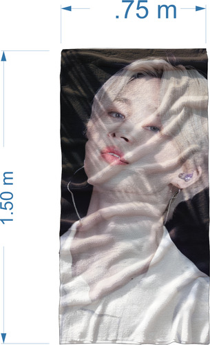 Toalla De Baño Diseño Bts Jimin Mod2 Microfibra Absorbente