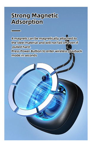 Woofer Inalámbrico Magnético A Prueba De Polvo, Impermeable,