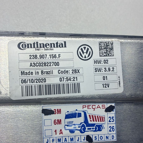 Módulo Cabine Vw Continental Original 23b907156f 2020 12v (Usado)