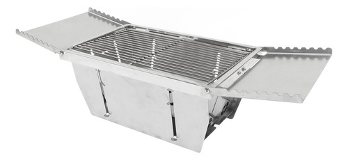 Estufa De Leña Para Acampar De Acero Inoxidable, Mini Rectan