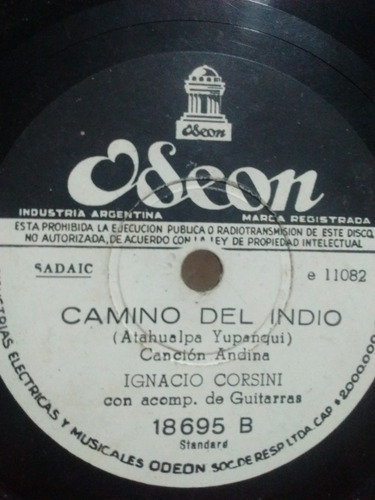 Ignacio Corsini Disco Pasta Odeon 18695 C69