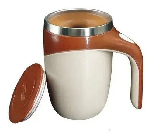 Caneca Térmica Mixer Automática Copo Café Inox 380ml Premium Liso