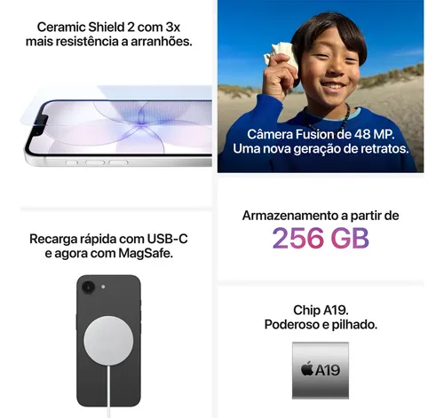 iPhone 17e (esim) 256GB Preto | MercadoLivre