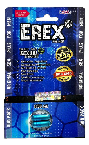 Par De Pastillas Erex Para Caballero Mayor Firmeza