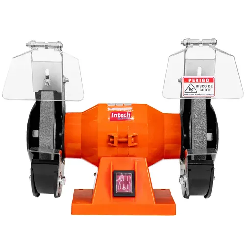 Moto Esmeril Lixadeira Bancada 6 Pol GRM300 Intech Machine 300w 2 Rebolos