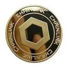 Souvenir Moneda Física Chainlink Coleccionable Con Cápsula