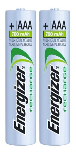 Imagen 3 de 10 de Pilas Recargables Energizer Aaa 700 Mah Blister X 6 Unidades