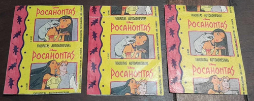 3 Sobres De Figuritas  ** Pocahontas **   Año 1995