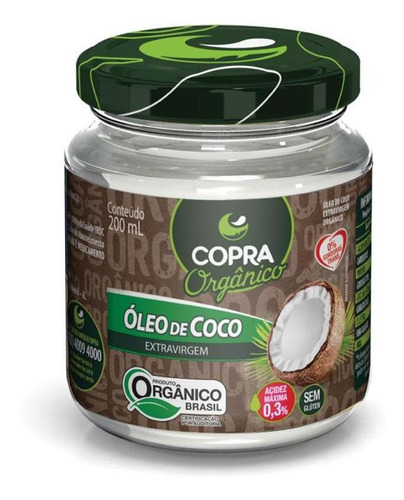 Óleo De Coco - Copra Orgânico 200ml