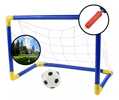 Mini Gol Trave 2 em 1 Jogo de Futebol Brinquedo Infantil Bola Esporte