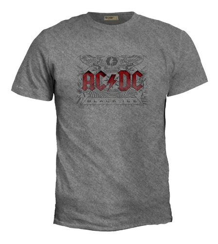 Camiseta Estampada Hombre Ac  Dc Rock Meta Igk