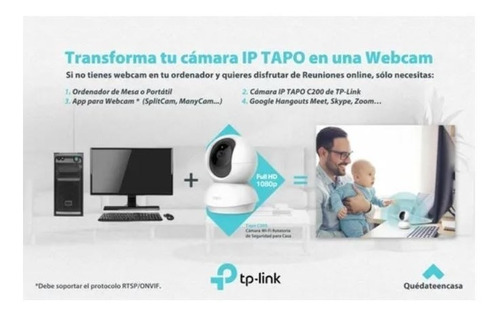 Imagen 5 de 10 de Cámara Tp-link Tapo C200 Rotativa 360 Fullhd Audio Wifi Noct