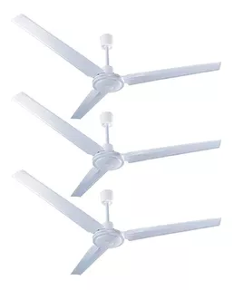 Ventilador ventilador de techo Benelux EV1155 blanco con 3 aspas de acero, 56" de diámetro 60 Hz 127 V