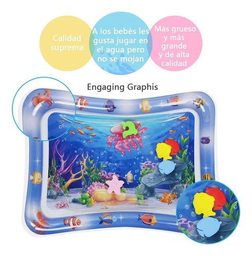 Cojín Agua Inflable Bebé Estimulació Temprana Alfombra Diseo