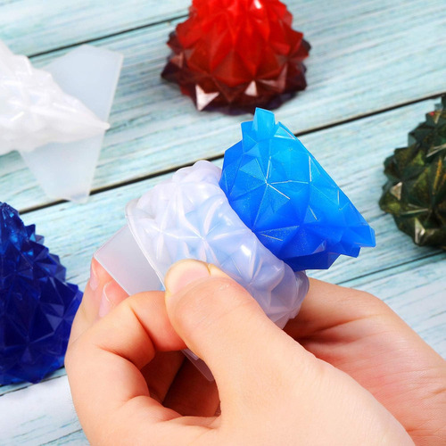 ^ 2pcs Molde Silicona Árbol De Navidad Árbol Molde Jabón