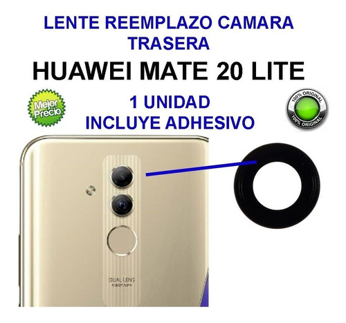 Para Huawei Mate 20 Lite 2018 Main Atrás Cámara Lente Vaso Cover Adhesive Tape
