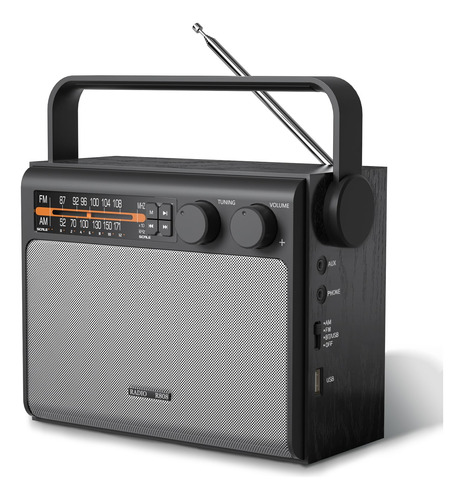 Yowgulf Radio Fm Am Portatil, Radio Bluetooth Con La Mejor R
