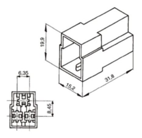 Imagen 2 de 3 de Ficha Conector Hembra 3 Vías Bolsa Por 30 Unidades