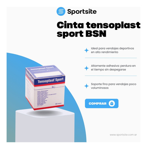 Tensoplast Sport 10cm - Cinta Venda Elástica Adhesiva - Bsn