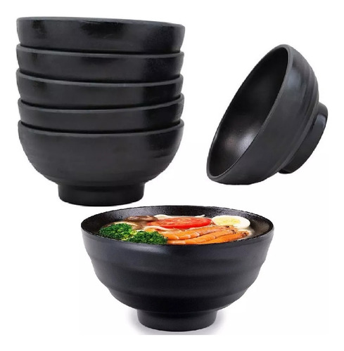 Jogo 12 Tigela Japonesa Bowl Oriental Melamina 300ml Cumbuca