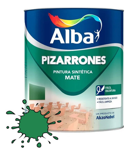 Pintura Para Pizarron Negro Alba X 1 Lt