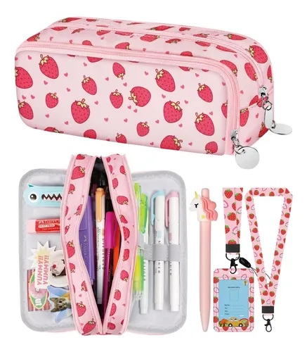 comprar Cartuchera De Gran Capacidad Bistup Organizadora Rosa