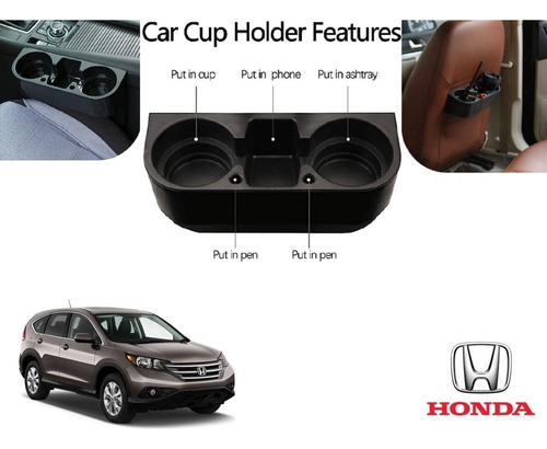 Porta Vasos Con Porta Celular Honda Cr-v 2012 A 2016