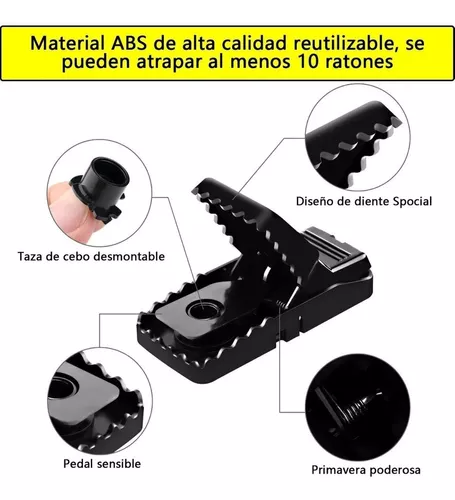 24 Trampas Para Ratones Dentada, De Golpe, Plástico Abs