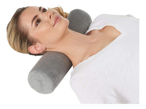 2024 Almohada Redonda De Cilindro Cervical, Funda Extraíble