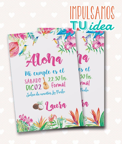 Tarjeta De 15 Tropical - Invitación De 15 Hawai