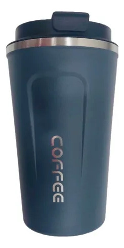 Vaso Termico Coffee De Acero Inoxidable Negro 510ml Azul Oscuro Coffee