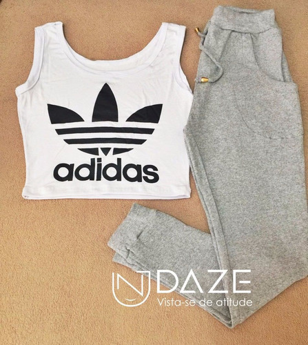 calça cropped adidas