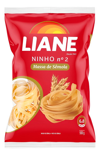 Macarrão Liane Ninho N°2 Sêmola 500g - 3 Unidades