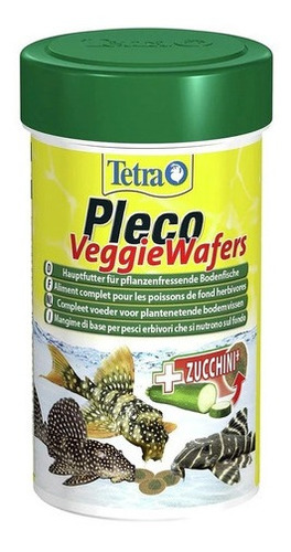Alimento Tetra Pleco Veggie Wafers Para Peces De Fondo Como Coridoras Botias Cuchas En Tarro De 42gr