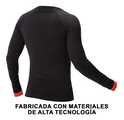 Imagen 4 de 6 de Camiseta Térmica Moto Microfibra Frío Ninetoone Rival