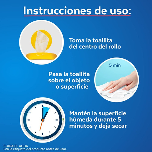 Toallitas Desinfectantes Lysol 80 Unidades Pote Azul