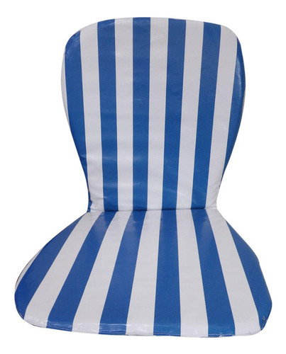 Almofada Cadeira Praia E Plásticas Impermeável Listrada Azul