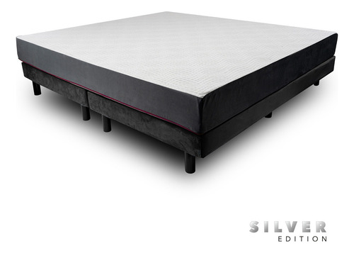 Colchón King Size De Memory Foam - 20 Cm | Silver Edition Color Blanco Con Gris