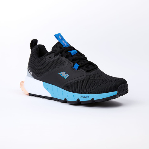 Zapatillas New Athletic Running Spoom49 Negro Con Celeste Pa