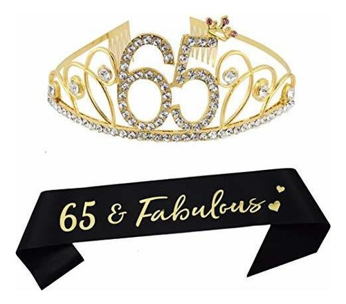 Paquetes De Fiesta - Dgasin 65th Birthday Tiara And Sash Ha