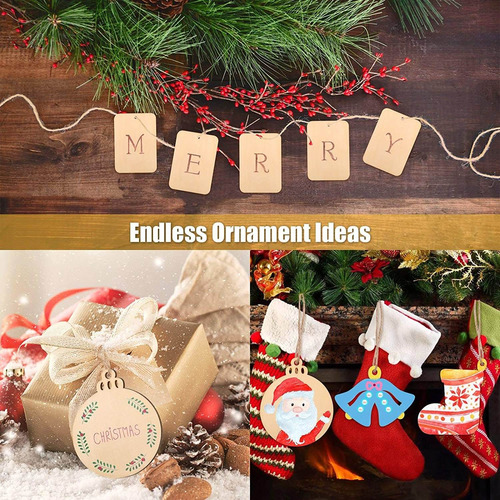 125 Adornos Navideños De Madera Sin Terminar, 10 Reban...