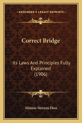 Libro Correct Bridge: Its Laws And Principles Fully Expla...