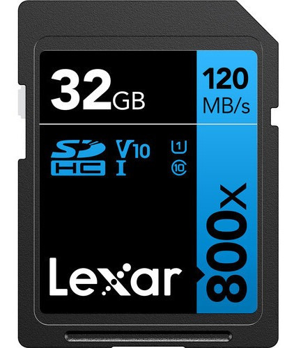 Memoria Lexar 32gb 800x Sdhc Class 10, U1, V10 120mb/s Rea