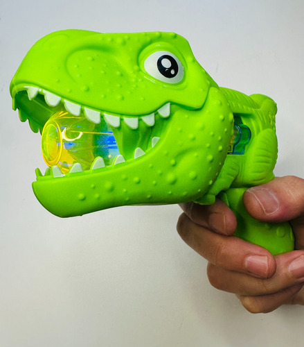 Revolver Pistola Dinosaurio Luces Sonidos Regalo Niños Verde